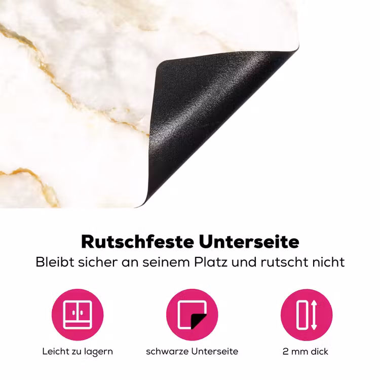 Marmeren Melodie Inductie beschermer vinyl 3mm klein -zzzzzzz-lf-onderkant