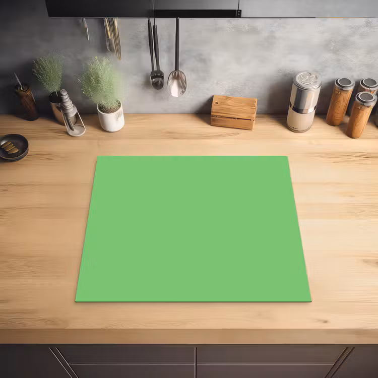 Meadow - Green - Groen Inductie beschermer vinyl 3mm middel 274 -sfeer5
