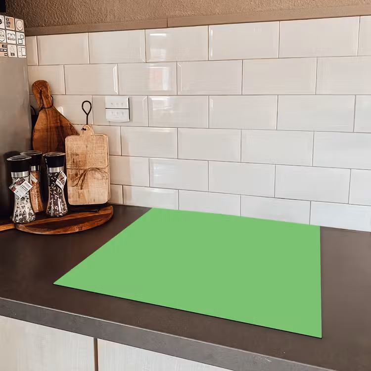 Meadow - Green - Groen Inductie beschermer vinyl 3mm middel 274 -sfeer3