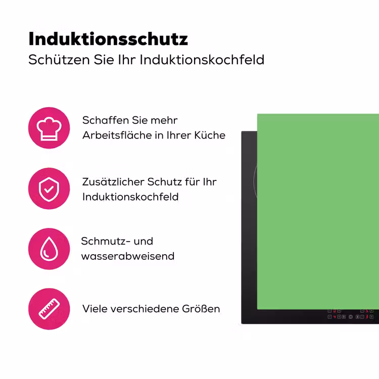 Meadow - Green - Groen Inductie beschermer vinyl 3mm middel 274 -zzzzzzz-lf-ups