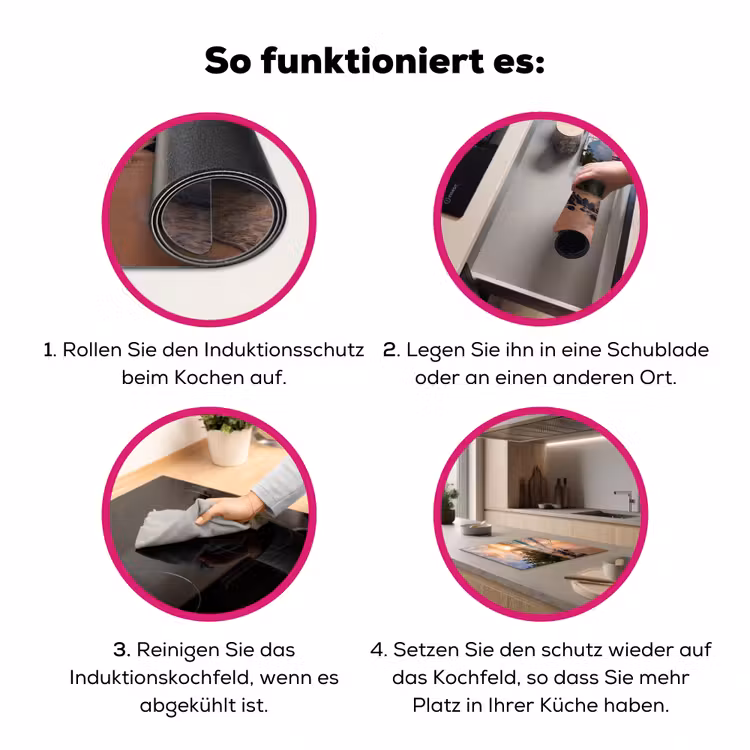 Zee - Berg - Landschap - Tropisch - Goud Inductie beschermer vinyl 3mm middel -zzzzzzz-lf-werking