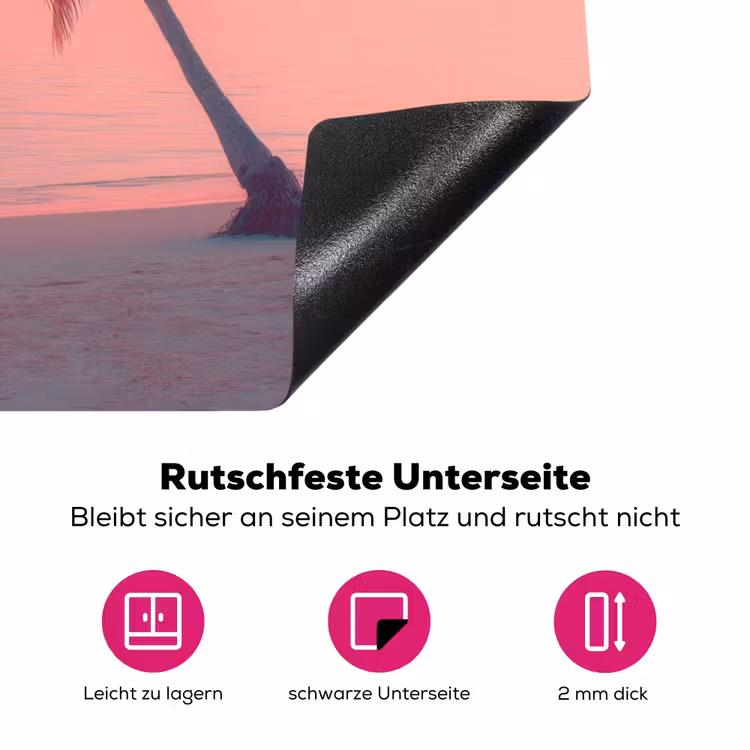 Zee - Boot - Zonsondergang Inductie beschermer vinyl 3mm klein -zzzzzzz-lf-onderkant