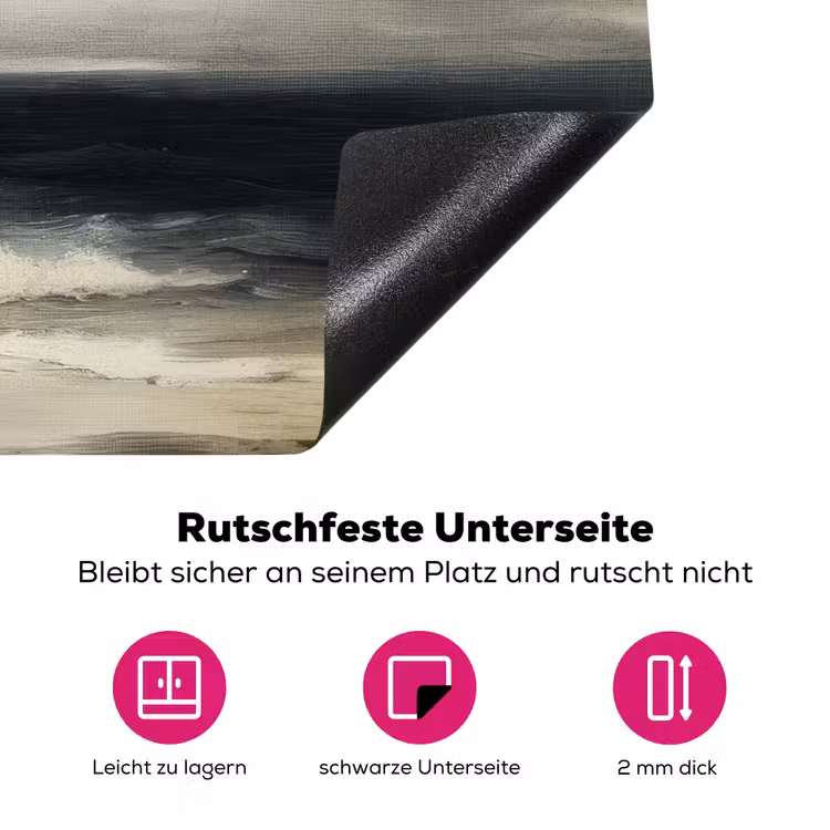 Zee - Rotsen - Storm Inductie beschermer vinyl 3mm klein -zzzzzzz-lf-onderkant