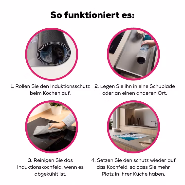 Zee - Golf - Strand - Natuur - Blauw Inductie beschermer vinyl 3mm middel -zzzzzzz-lf-werking