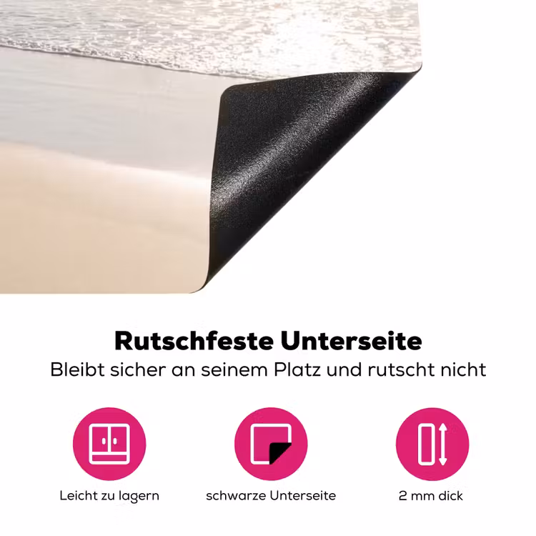 Zee - Zon - Zand Inductie beschermer vinyl 3mm klein -zzzzzzz-lf-onderkant