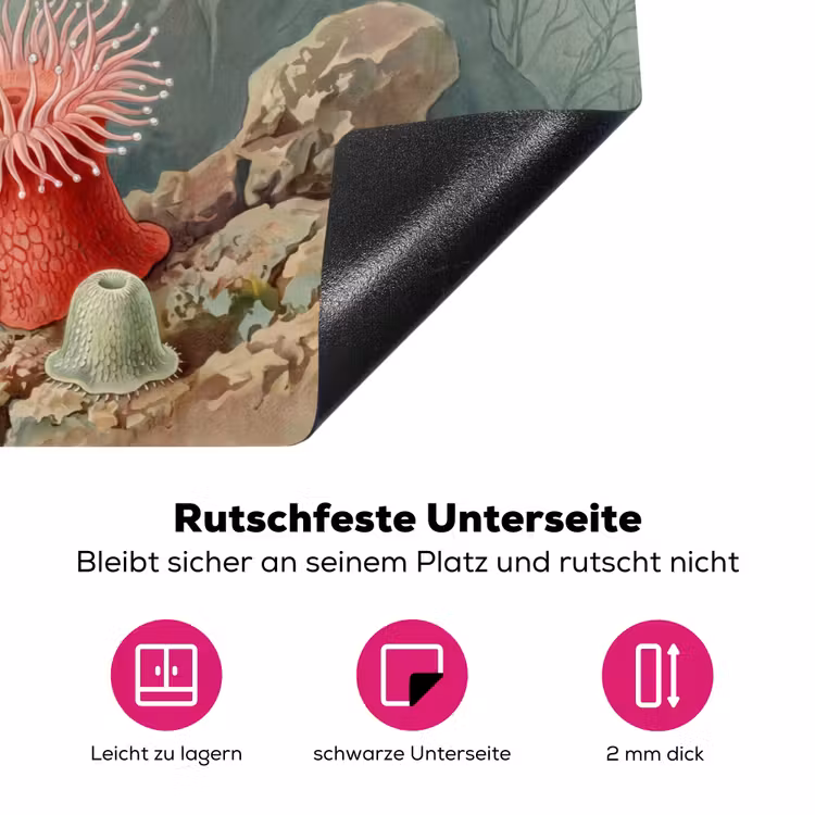Zeeleven - Kwal - Onderwater - Illustratie - Beige Inductie beschermer vinyl 3mm klein -zzzzzzz-lf-onderkant