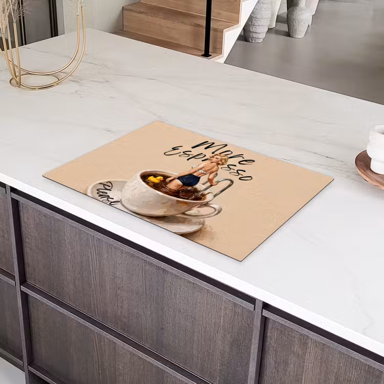 More espresso - Koffie - Eend Inductie beschermer vinyl 3mm klein -sfeer8