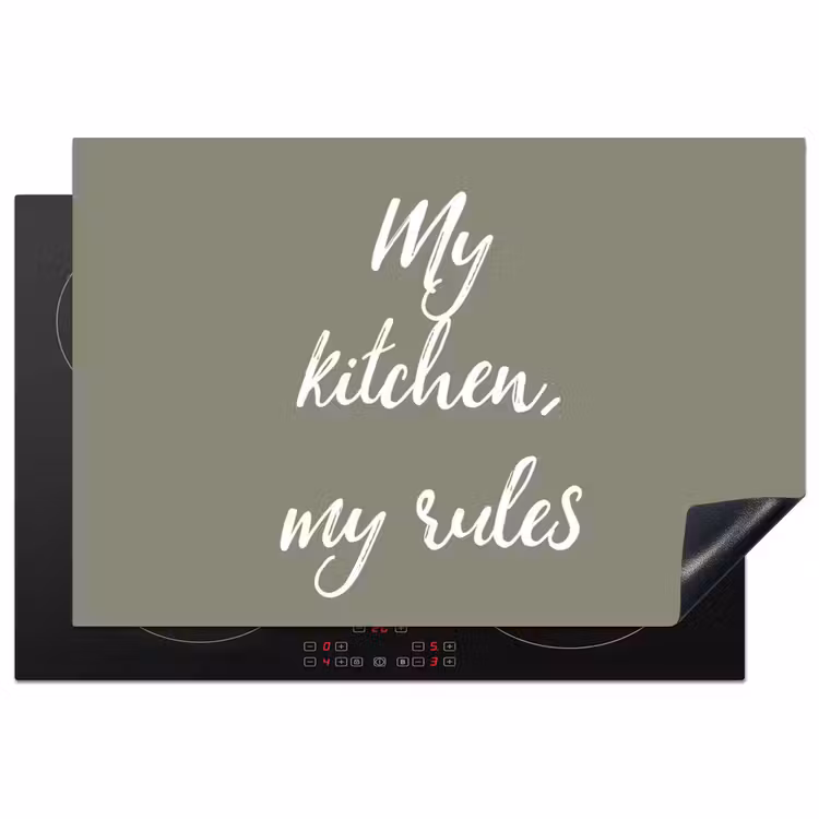 My kitchen, my rules - Spreuken - Quotes Inductie beschermer vinyl 3mm klein -3d