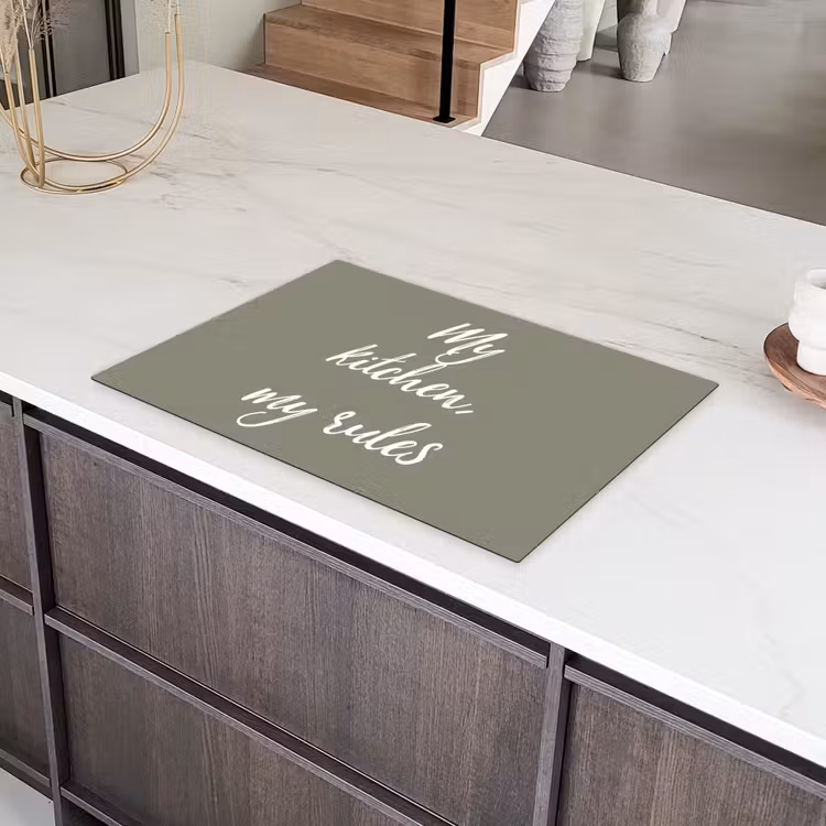 My kitchen, my rules - Spreuken - Quotes Inductie beschermer vinyl 3mm klein -sfeer8