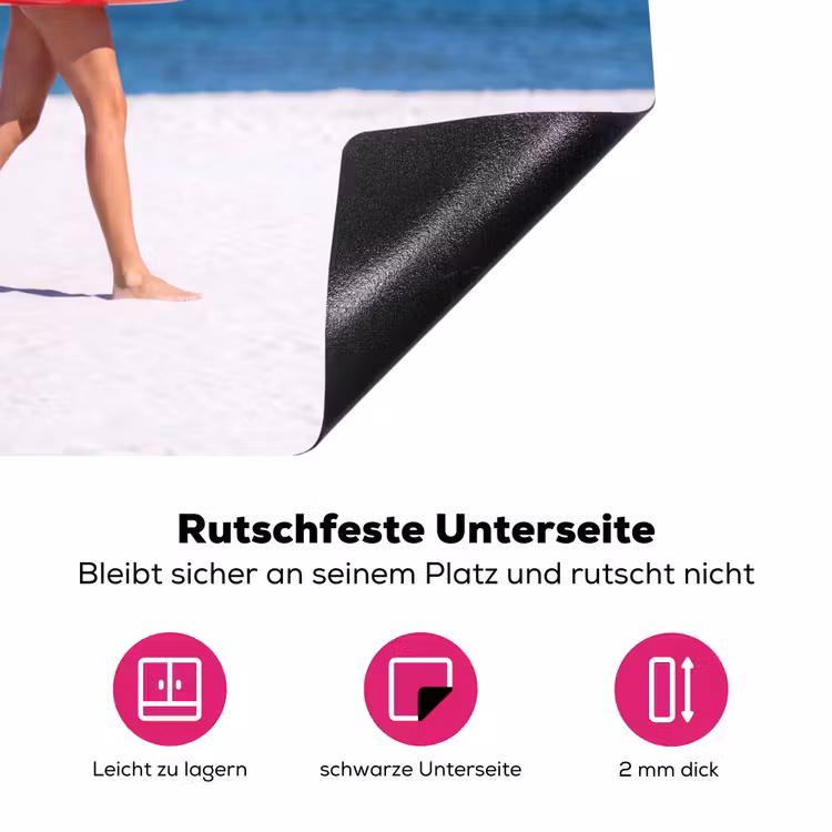 Mensen - Strand - Zomer - Recreatie - Kleurrijk Inductie beschermer vinyl 3mm middel -zzzzzzz-lf-onderkant
