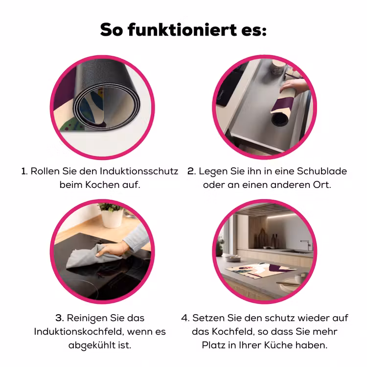 Mensen - Dienblad - Eten - Modern - Kleurrijk Inductie beschermer vinyl 3mm middel -zzzzzzz-lf-werking