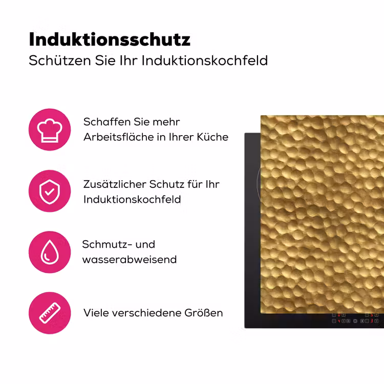 Metaal - Dynamisch - Goud Inductie beschermer vinyl 3mm klein 276 -zzzzzzz-lf-ups