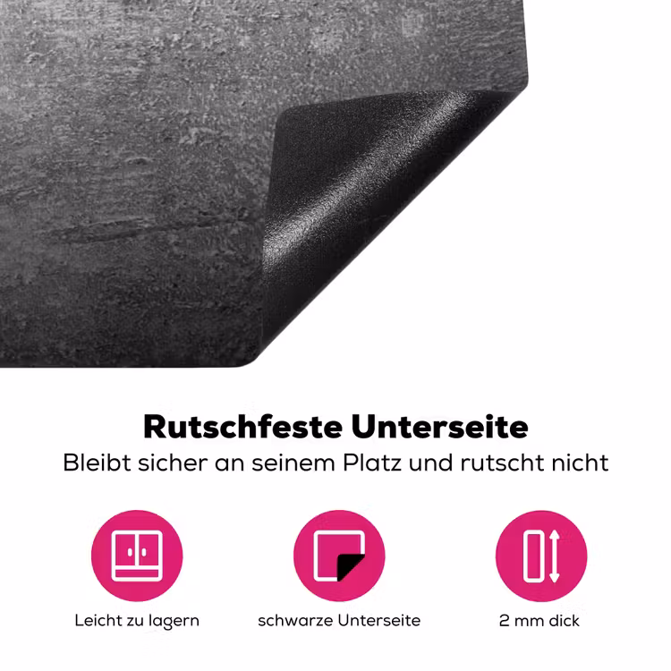 Schemering op Beton Inductie beschermer vinyl 3mm klein -zzzzzzz-lf-onderkant