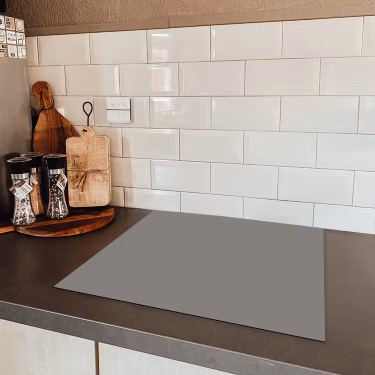 Mineral - Grey - Grijs Inductie beschermer vinyl 3mm middel 274 -sfeer3
