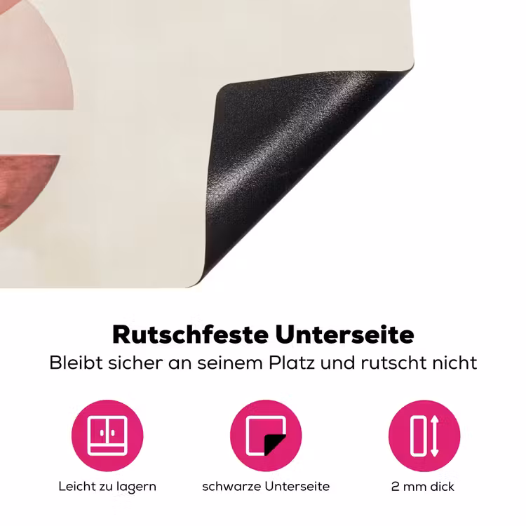 Minimalistisch - Cirkels - Roze Inductie beschermer vinyl 3mm klein -zzzzzzz-lf-onderkant