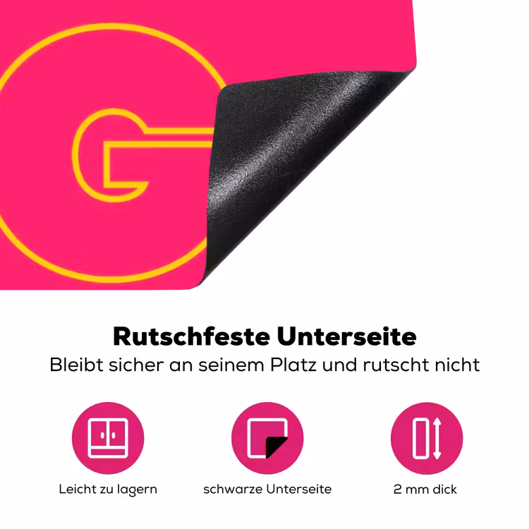 Minimalistisch - Roze - Dream big - Grafisch Inductie beschermer vinyl 3mm klein -zzzzzzz-lf-onderkant