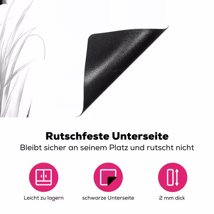 Minimalistisch - Stelen - Wit Inductie beschermer vinyl 3mm klein -zzzzzzz-lf-onderkant