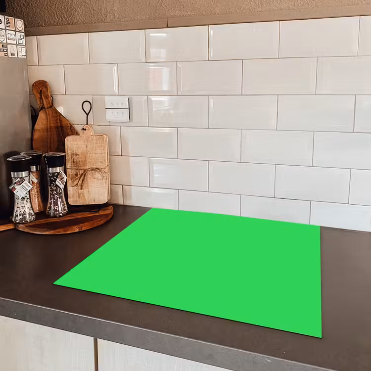 Mint - Green - Groen Inductie beschermer vinyl 3mm middel 274 -sfeer3