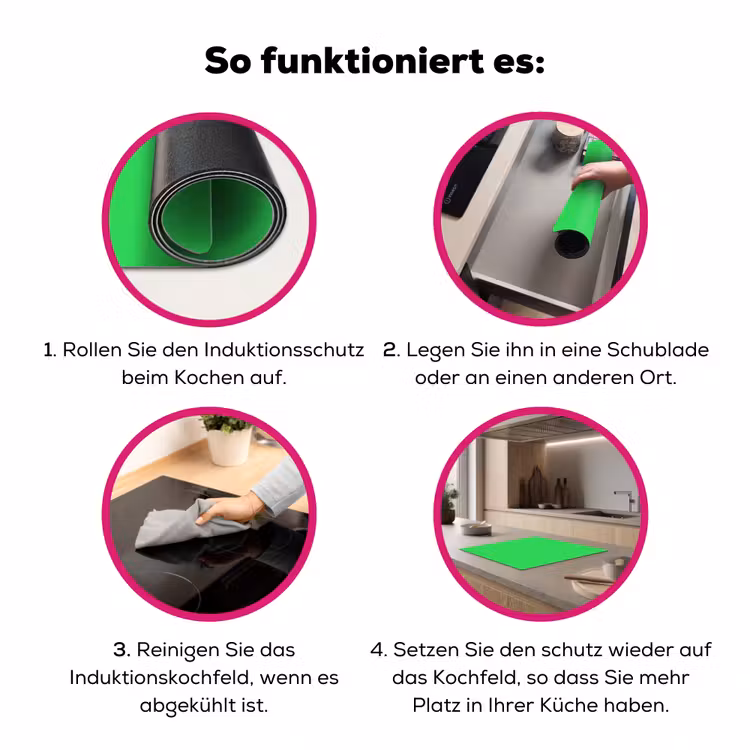 Mint - Green - Groen Inductie beschermer vinyl 3mm middel 274 -zzzzzzz-lf-werking