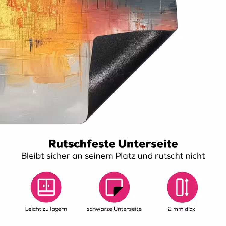 Modern - Abstract - Goud - Roze Inductie beschermer vinyl 3mm klein -zzzzzzz-lf-onderkant