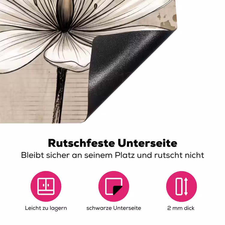 Modern - Design - Wit Inductie beschermer vinyl 3mm klein -zzzzzzz-lf-onderkant