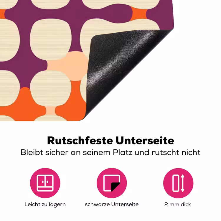 Modern - Patroon - Kleurrijk Inductie beschermer vinyl 3mm klein 276 -zzzzzzz-lf-onderkant