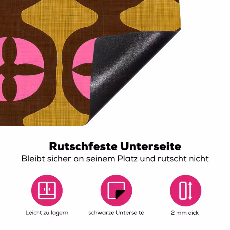Modern - Patroon - Roze Inductie beschermer vinyl 3mm klein 276 -zzzzzzz-lf-onderkant