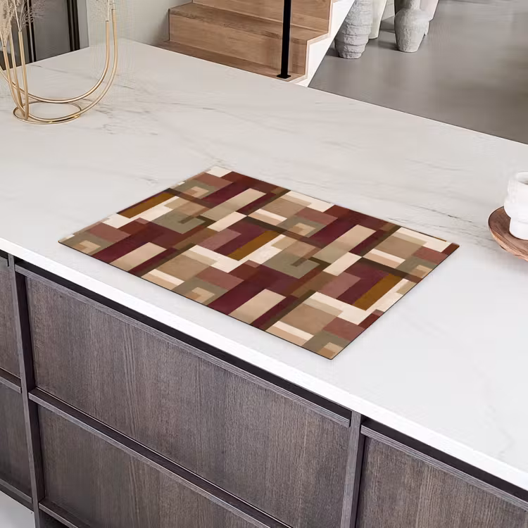 Modern - Geometrie - Kleurrijk Inductie beschermer vinyl 3mm klein 276 -sfeer8