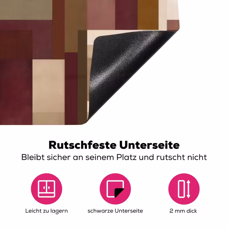 Modern - Geometrie - Kleurrijk Inductie beschermer vinyl 3mm klein 276 -zzzzzzz-lf-onderkant
