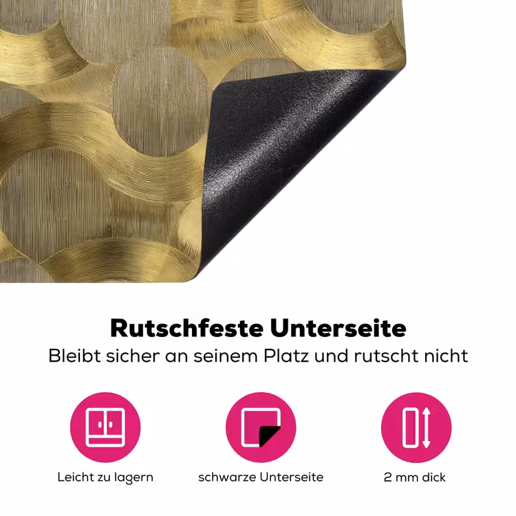 Modern - Geometrisch - Goud Inductie beschermer vinyl 3mm klein 276 -zzzzzzz-lf-onderkant