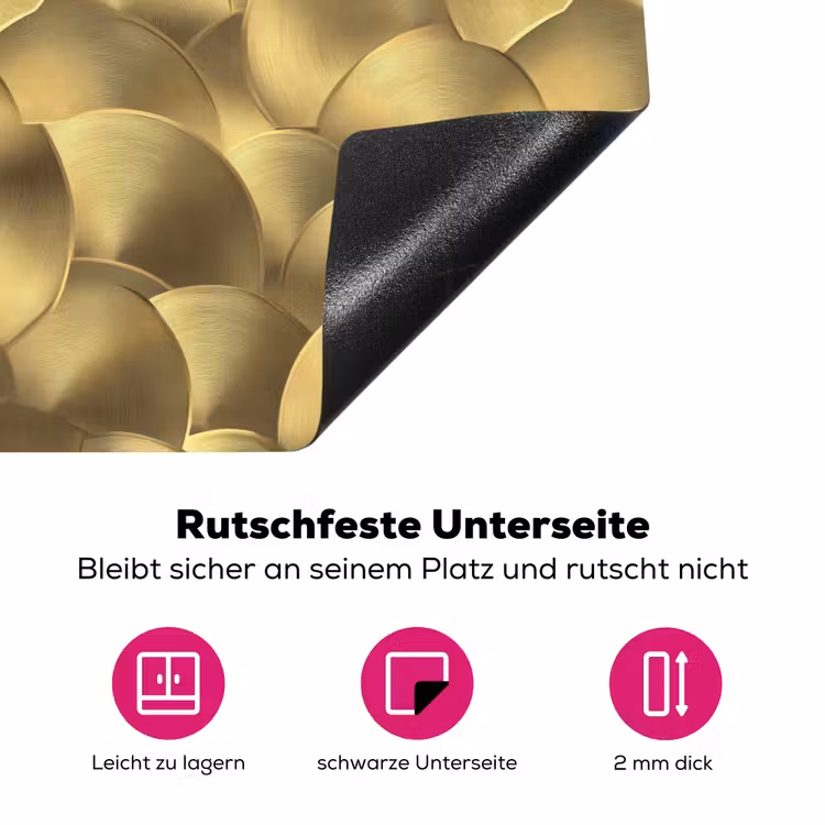 Modern - Cirkel - Goud Inductie beschermer vinyl 3mm klein 276 -zzzzzzz-lf-onderkant