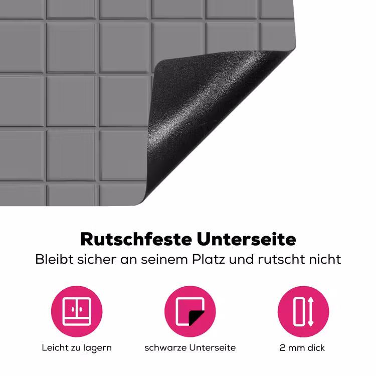 Modern - Patroon - Grijs Inductie beschermer vinyl 3mm klein 276 -zzzzzzz-lf-onderkant