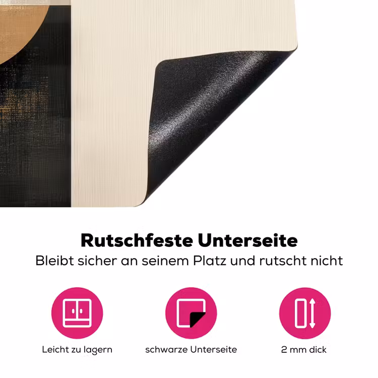 Modern - Vierkant - Vormen Inductie beschermer vinyl 3mm klein -zzzzzzz-lf-onderkant
