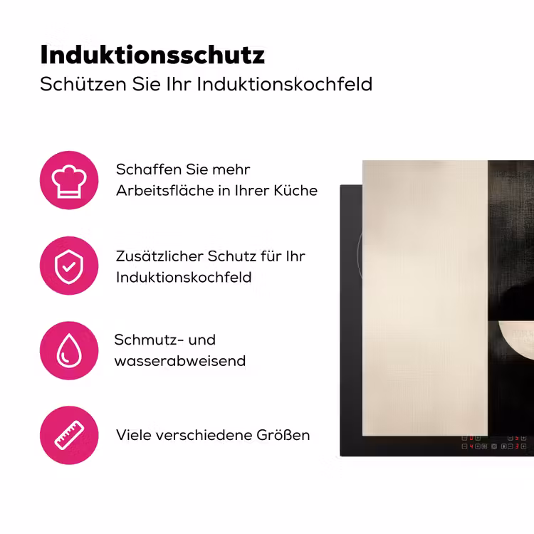 Modern - Vierkant - Vormen Inductie beschermer vinyl 3mm klein -zzzzzzz-lf-ups