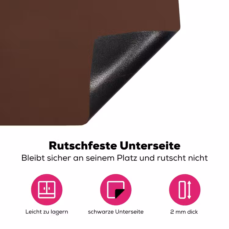 Papaverbol - Droogbloem - Bruin - Minimalistisch Inductie beschermer vinyl 3mm klein -zzzzzzz-lf-onderkant