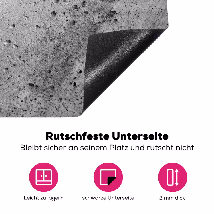 Gebarsten Geschiedenis Inductie beschermer vinyl 3mm klein -zzzzzzz-lf-onderkant