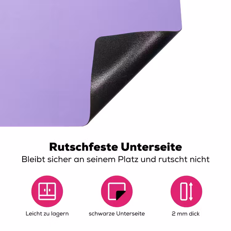 Maandag - Mok - Koffie - Paars Inductie beschermer vinyl 3mm klein -zzzzzzz-lf-onderkant