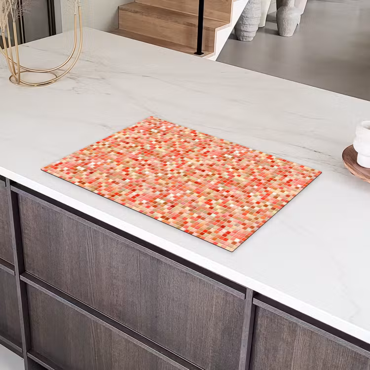 Mozaïek - Tegel - Patroon - Kleurrijk Inductie beschermer vinyl 3mm klein 276 -sfeer8
