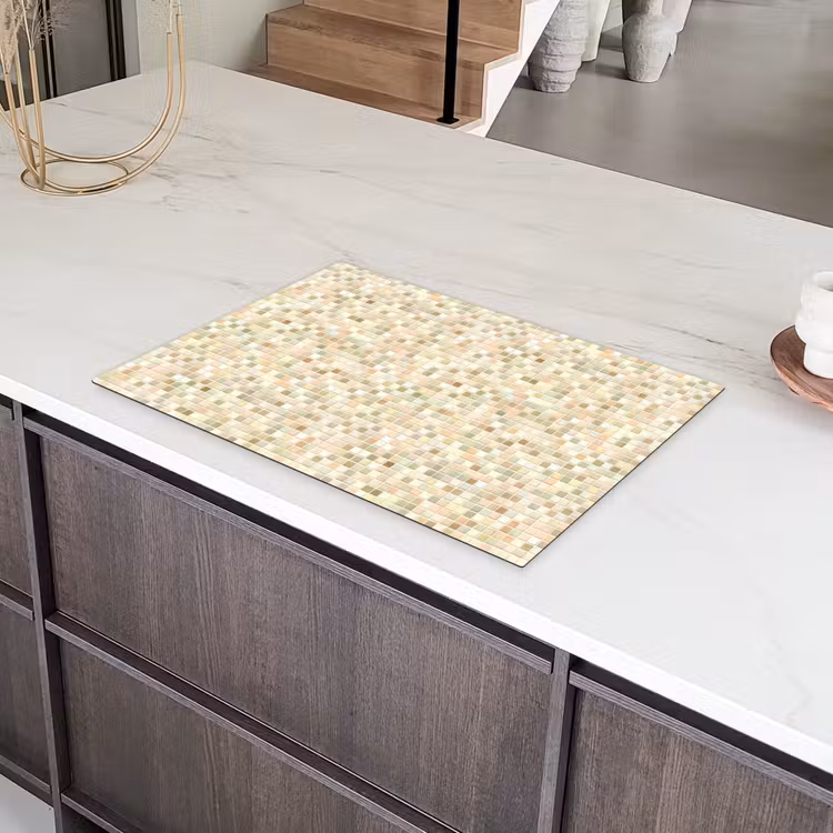 Mozaïek - Patroon - Beige Inductie beschermer vinyl 3mm klein 276 -sfeer8