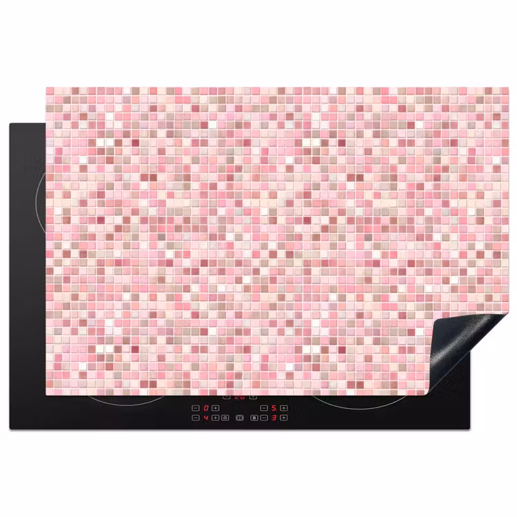 Mozaïek - Patroon - Roze Inductie beschermer vinyl 3mm klein 276 -3d