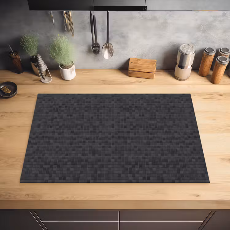 Mozaïek - Patroon - Zwart Inductie beschermer vinyl 3mm klein 276 -sfeer5