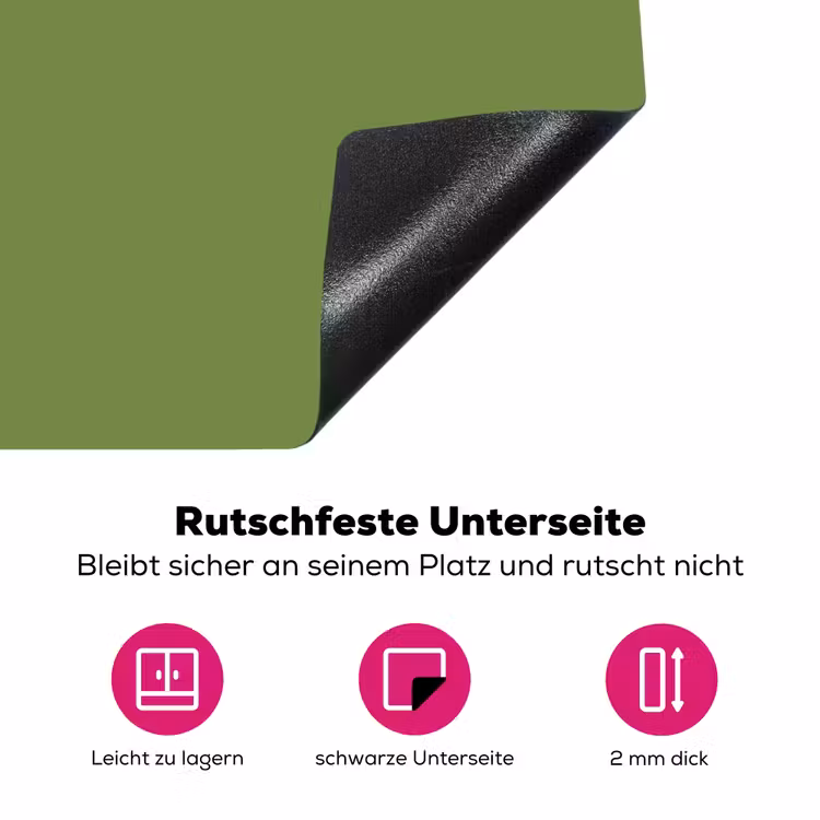 Moss - Green - Groen Inductie beschermer vinyl 3mm middel 274 -zzzzzzz-lf-onderkant