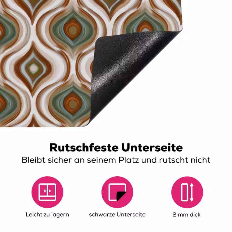Motief - Patroon - Kleurrijk Inductie beschermer vinyl 3mm klein 276 -zzzzzzz-lf-onderkant