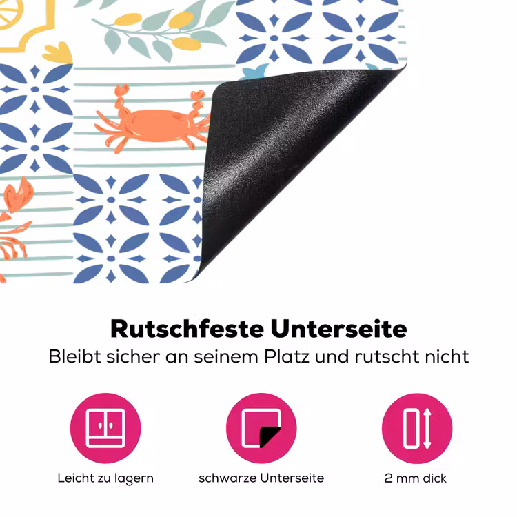 Zee - Sfeer - Mozaïek - Multi Inductie beschermer vinyl 3mm klein 276 -zzzzzzz-lf-onderkant
