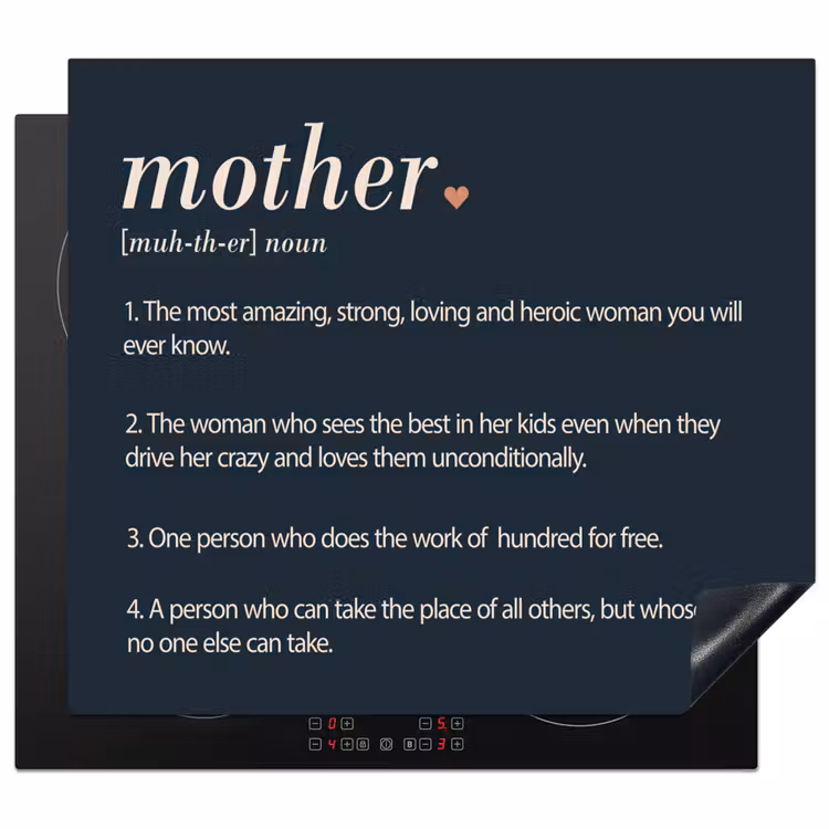 Mama definitie - Mother - Quotes - Spreuken Inductie beschermer vinyl 3mm middel -3d