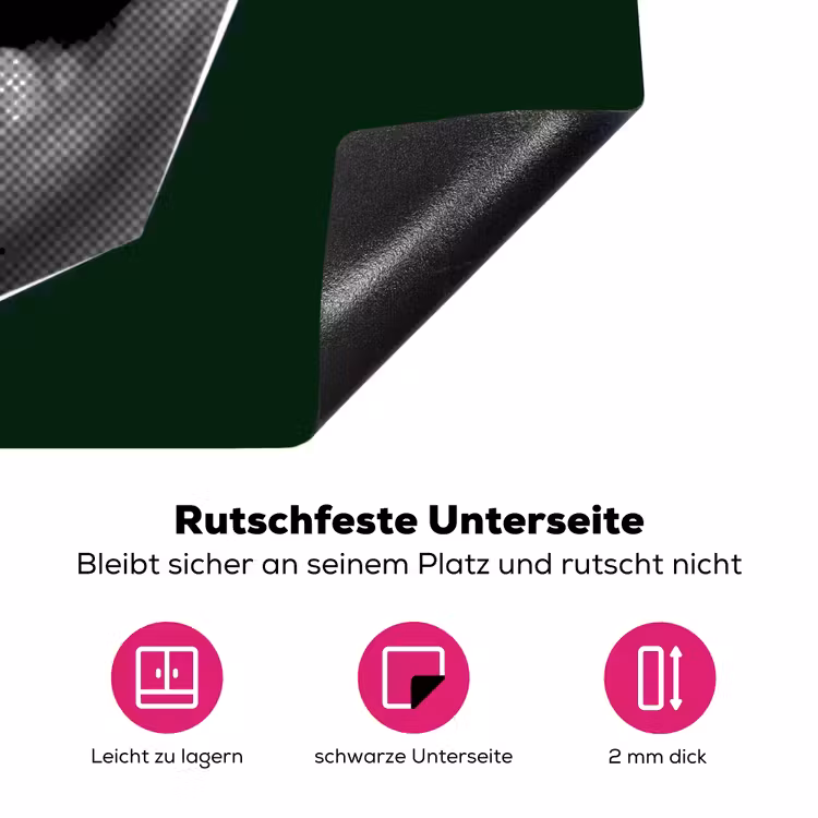 Mond - Groen - Illustratie - BLAH BLAH Inductie beschermer vinyl 3mm klein -zzzzzzz-lf-onderkant