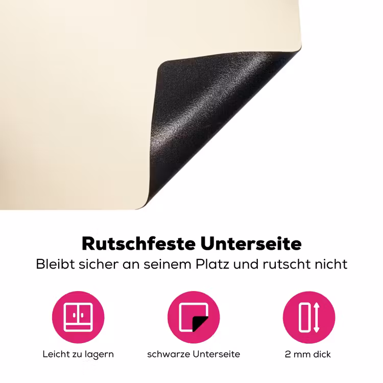 Granen - Hout - Kom - Beige Inductie beschermer vinyl 3mm klein -zzzzzzz-lf-onderkant