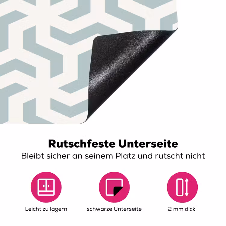 Patronen - Abstract - Groen - Geometrie Inductie beschermer vinyl 3mm klein 276 -zzzzzzz-lf-onderkant