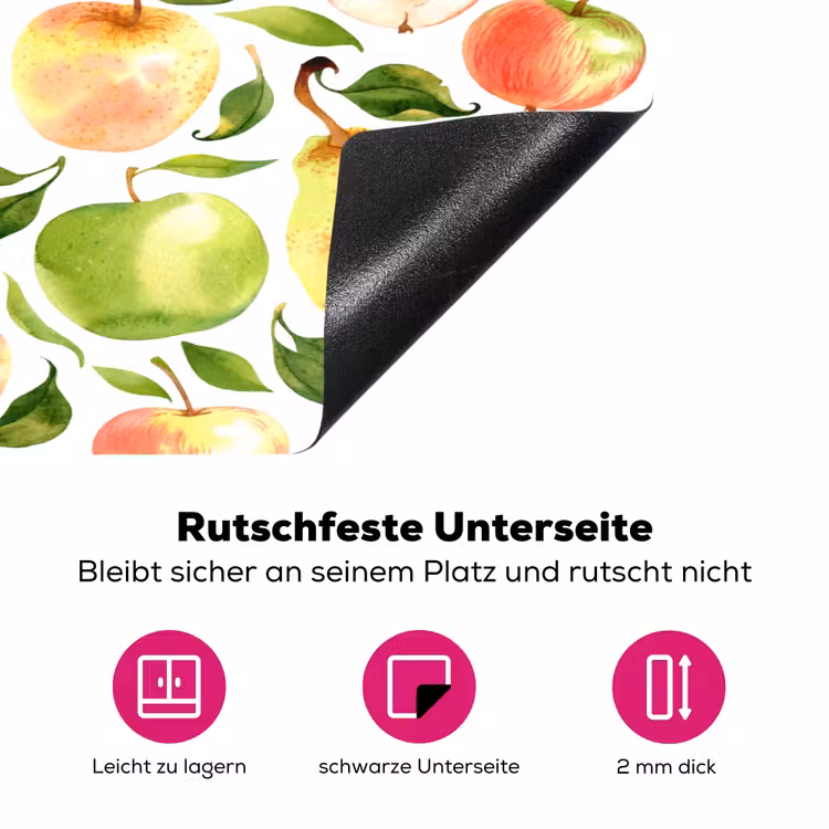 Patroon - Appels - Peren Inductie beschermer vinyl 3mm klein 276 -zzzzzzz-lf-onderkant