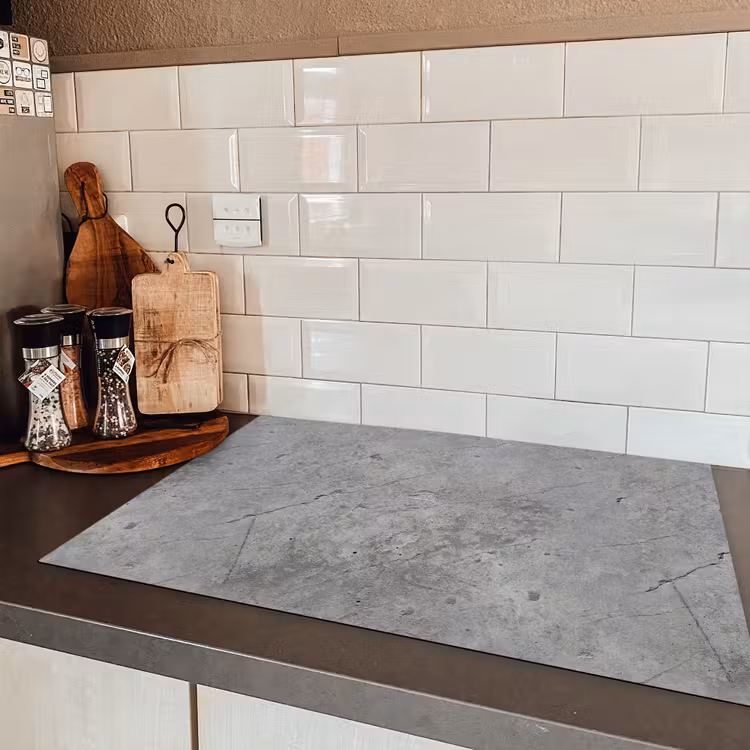 Patronen - Beton - Oud Inductie beschermer vinyl 3mm klein 276 -sfeer3